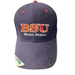 The Game Boise State Broncos Mens Fitted Hat Navy Orange Size 7 3/8 NCAA New